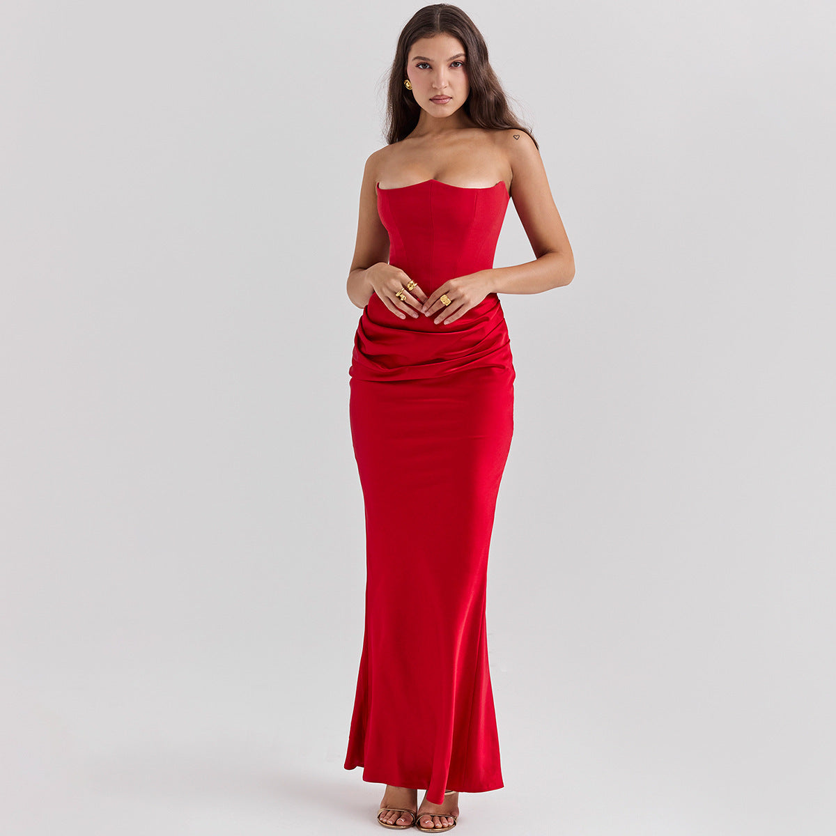 Robe Longue Bustier Glamour – Dos Nu & Sexy