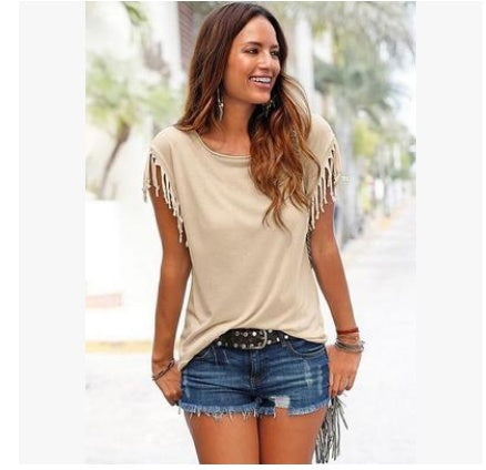 T-shirt Femme Grande Taille à Frange