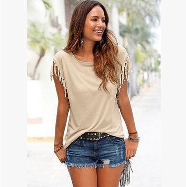 T-shirt Femme Grande Taille à Frange