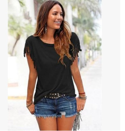 T-shirt Femme Grande Taille à Frange