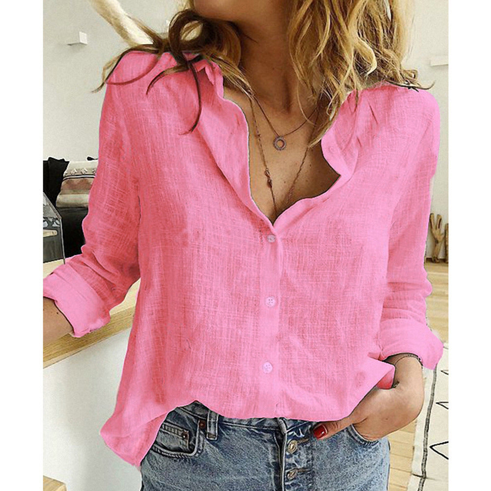 Chemise Cardigan à Col Revers