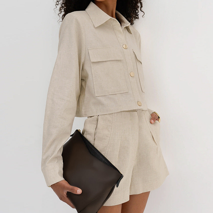 Ensemble Femme Élégant en Coton et Lin