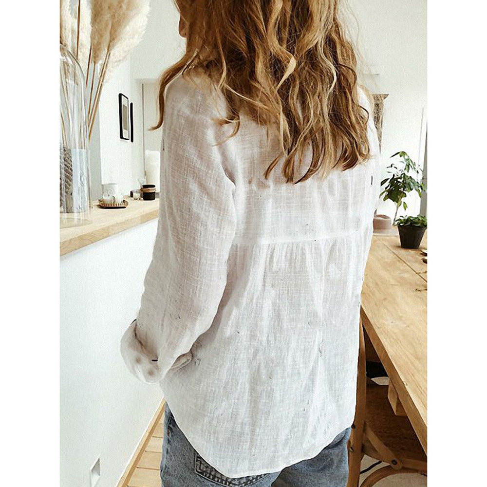 Chemise Cardigan à Col Revers