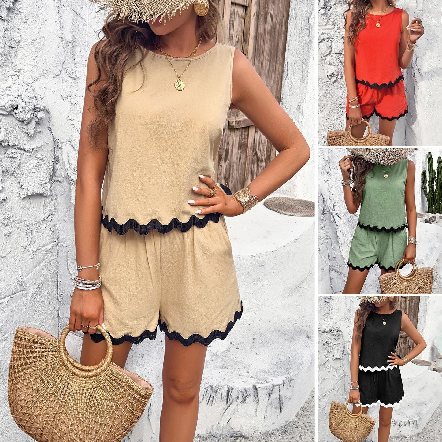 Ensemble Dentelle Sans Manches Chic et Léger