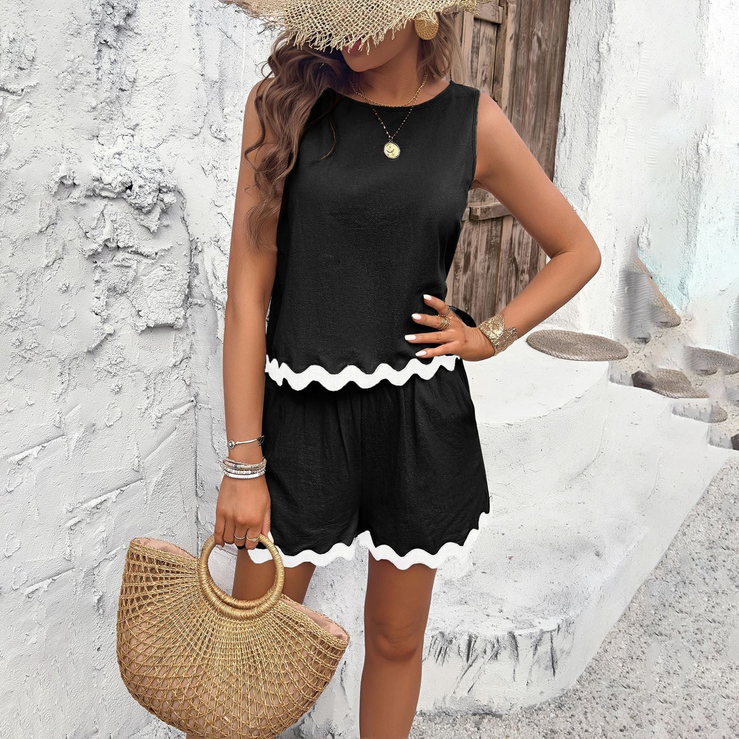 Ensemble Dentelle Sans Manches Chic et Léger