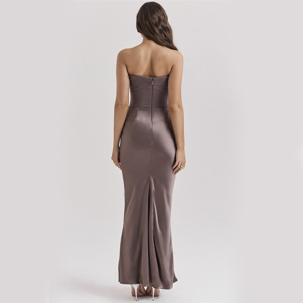 Robe Longue Bustier Glamour – Dos Nu & Sexy